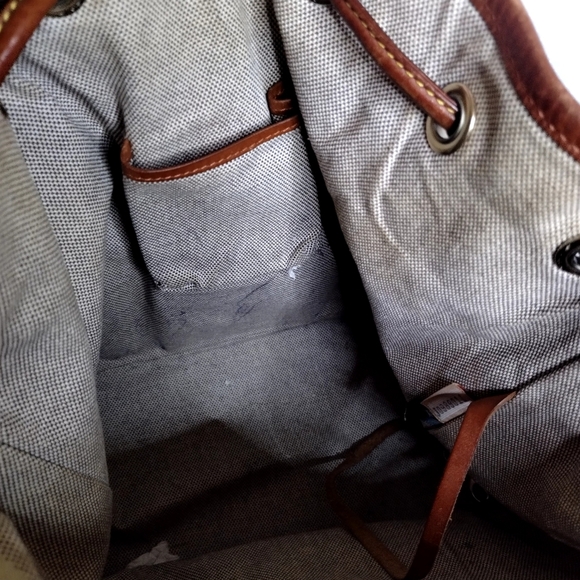 DOONEY & BOURKE WEXFORD TASHA LEATHER DRAWSTRING SHOULDER BAG BLACK - Picture 8 of 9